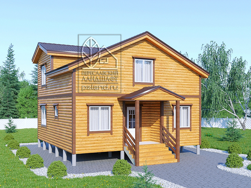 Каркасный дом "Болшево" мансардный